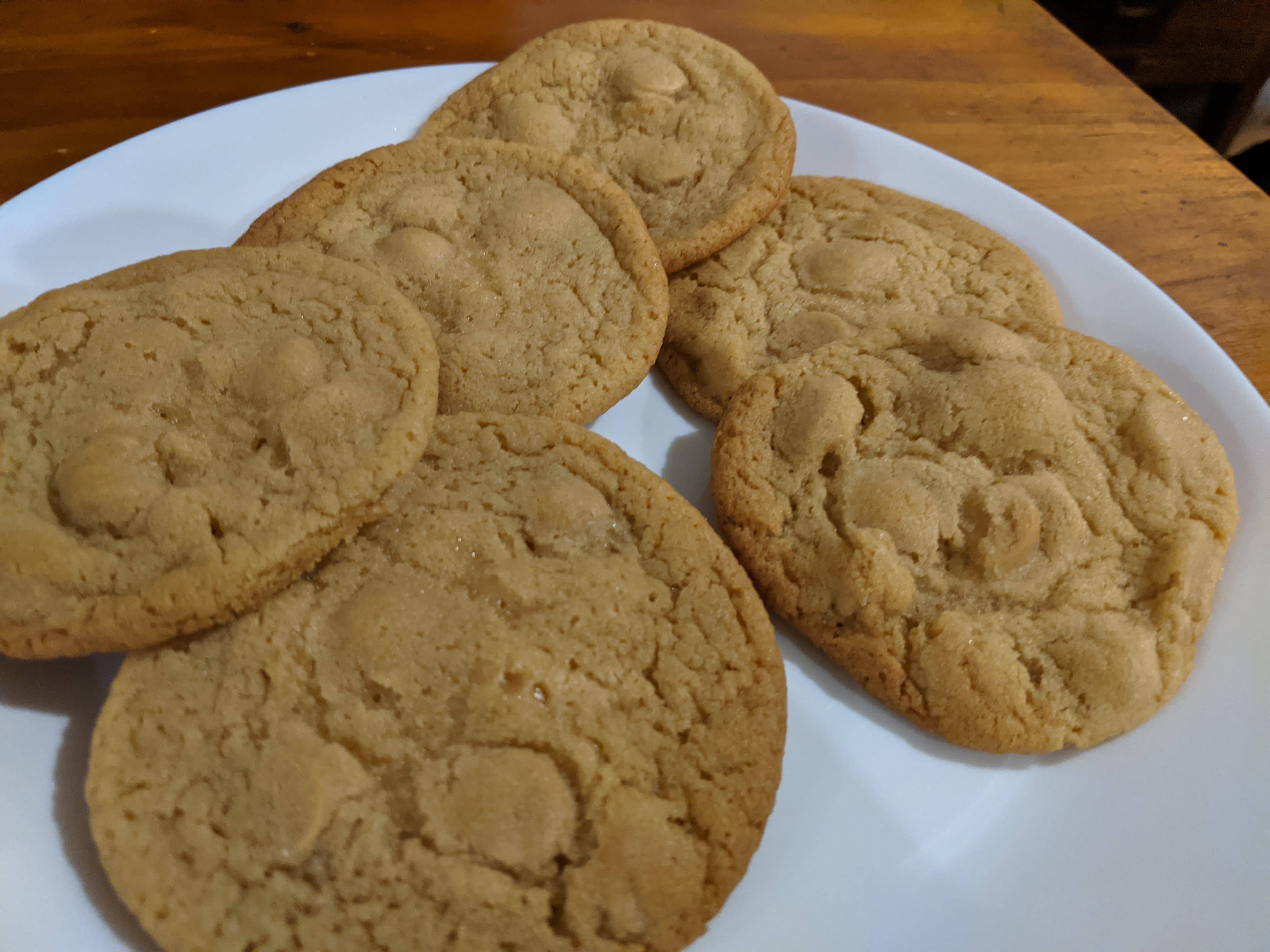 A plate of golden brown cookies